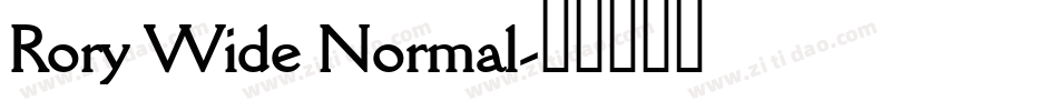 Rory Wide Normal字体转换